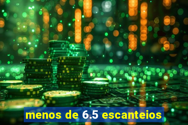 menos de 6.5 escanteios